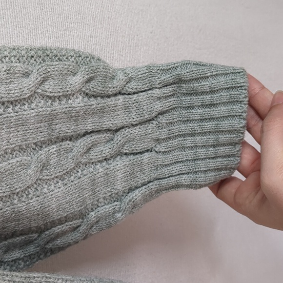 NWT Jantzen Deadstock 1980's Men's Cable Knit Green Crew Neck Sweater Size XL - Picture 5 of 9